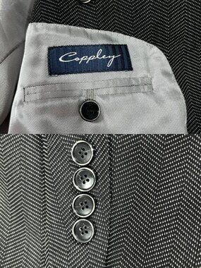 Coppley Suit Mens 41R Wool Herringbone Sport Coat Made in Canada Union Classic